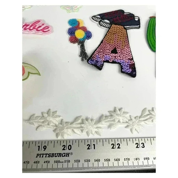 20 PC Assorted Sewing Applique Patches Iron on Sew On NEW Mixed Vintage - Picture 7 of 9